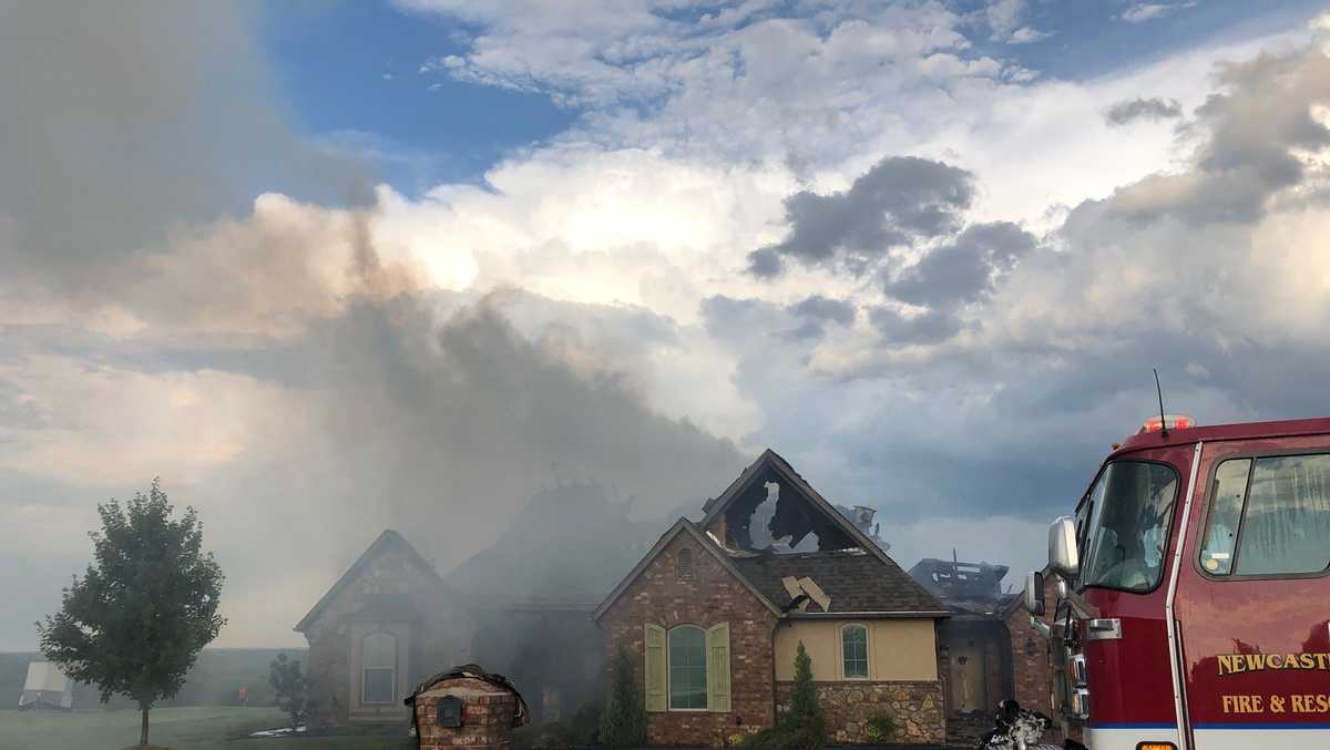Newcastle home a total loss after officials believe lightning sparked fire