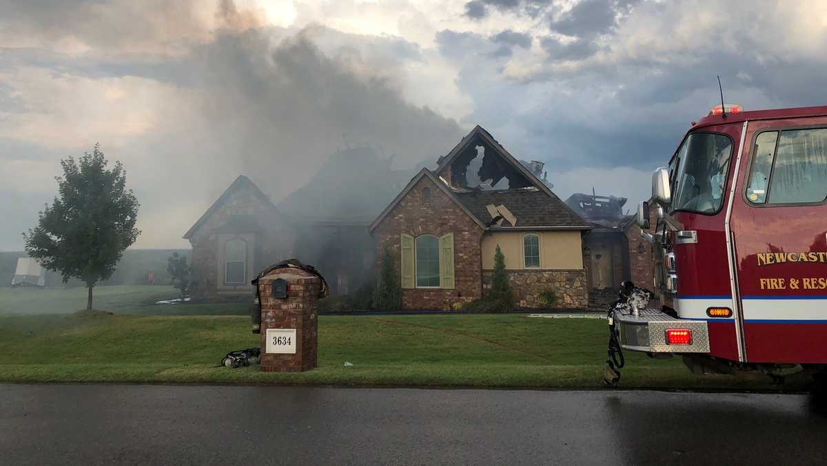 Newcastle home a total loss after officials believe lightning sparked fire Newcastle home a total loss after officials believe lightning sparked fire