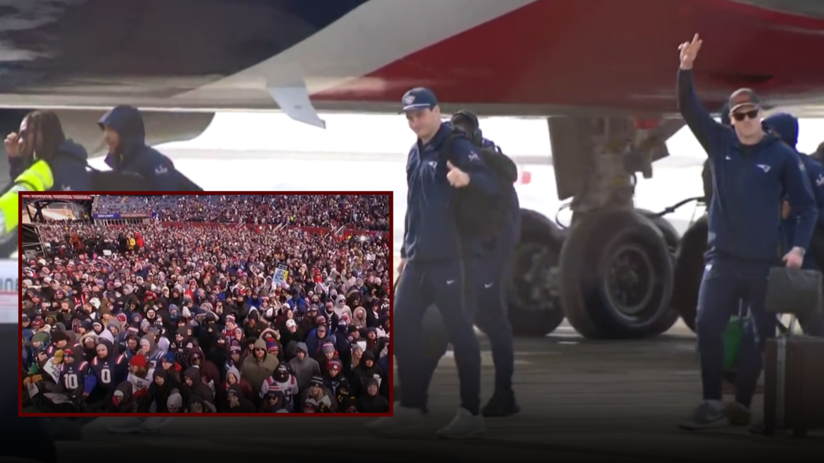 And they're off! Patriots depart for California ahead of Super Bowl appearance