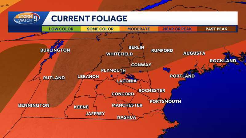 New Hampshire foliage map: Peak colors seen across Lakes Region, most of southern NH