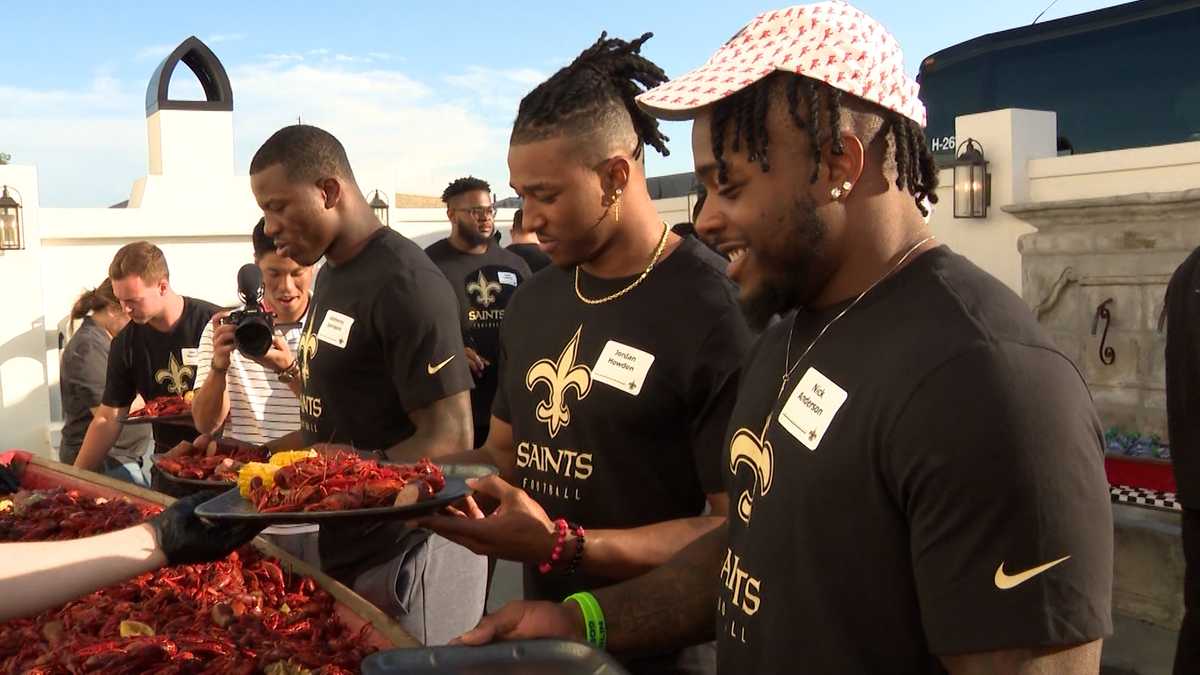 New Orleans Saints rookies crawfish boil