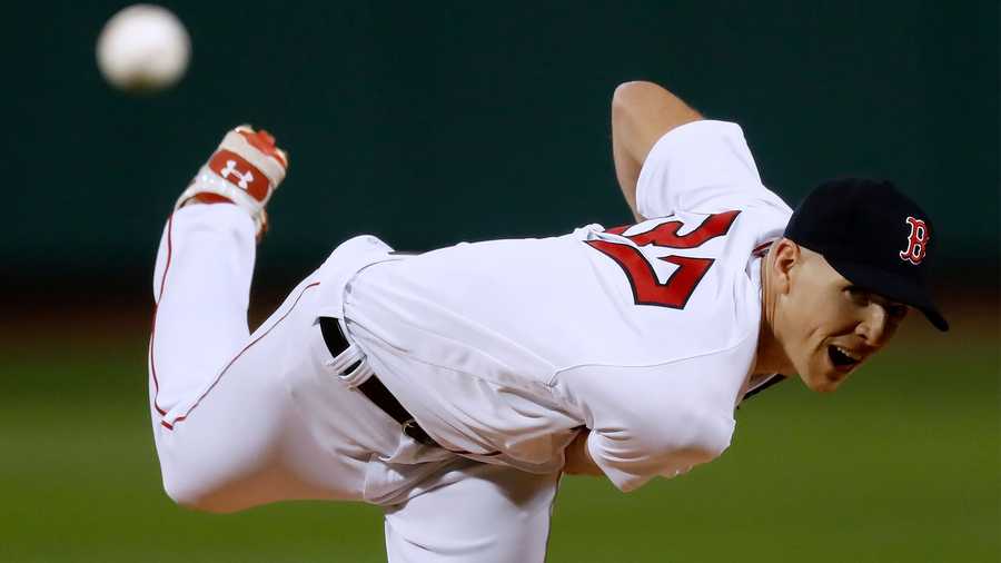 Boston Red Sox's Nick Pivetta pitches during the first inning of the team's baseball game against the Baltimore Orioles, Tuesday, Sept. 22, 2020, in Boston. (AP Photo/Michael Dwyer)