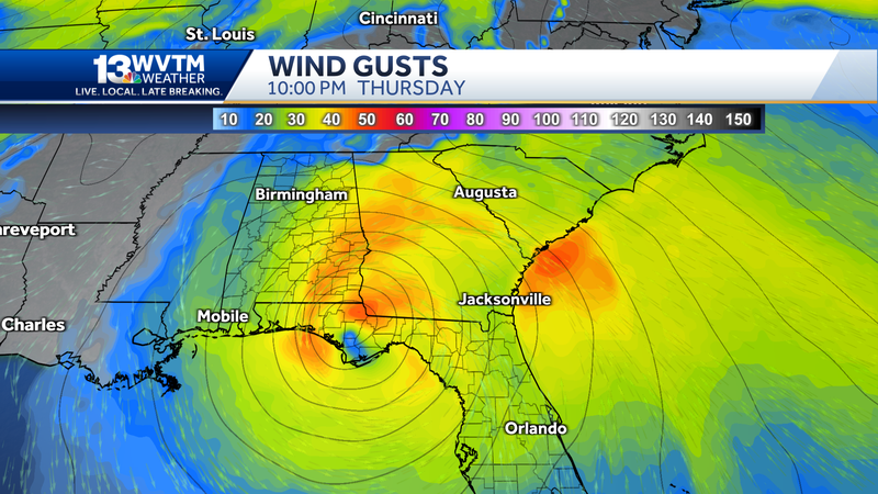 IMPACT WEATHER: Blustery, rainy weather sets in Thursday and Friday as Nicole heads north