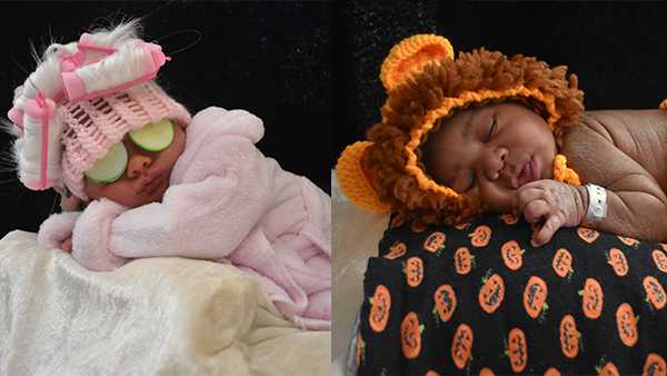 PHOTOS: UofL Health celebrates Halloween with newborns