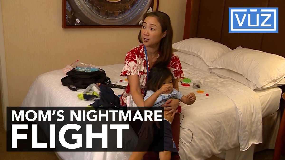 United Airlines makes child sit on mother's lap during flight