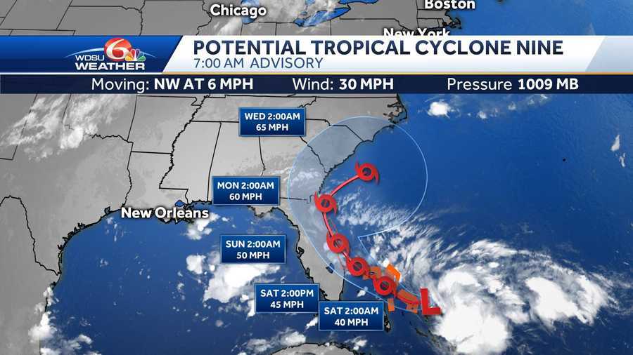 NHC Tropical storm will likely form near the Bahamas this weekend