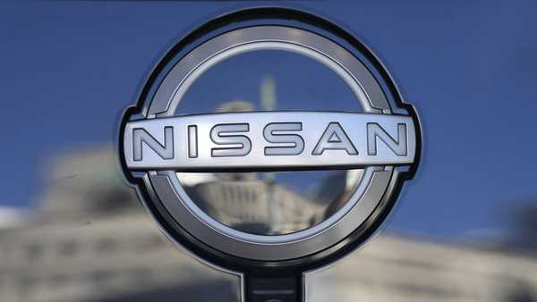 A Nissan logo is seen on a car at its showroom in Tokyo, Feb. 21, 2023.