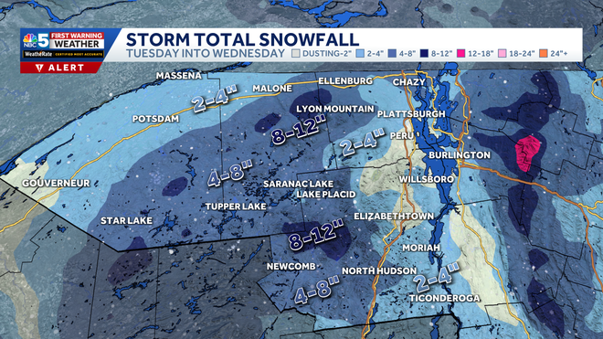 Winter alerts in effect for Vermont, New York as snow continues into ...