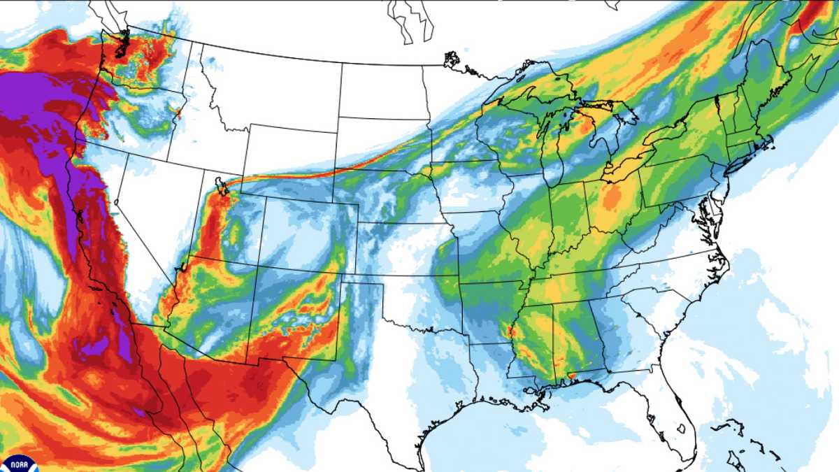 Smoke from California wildfires traveling more than 2,500 miles across