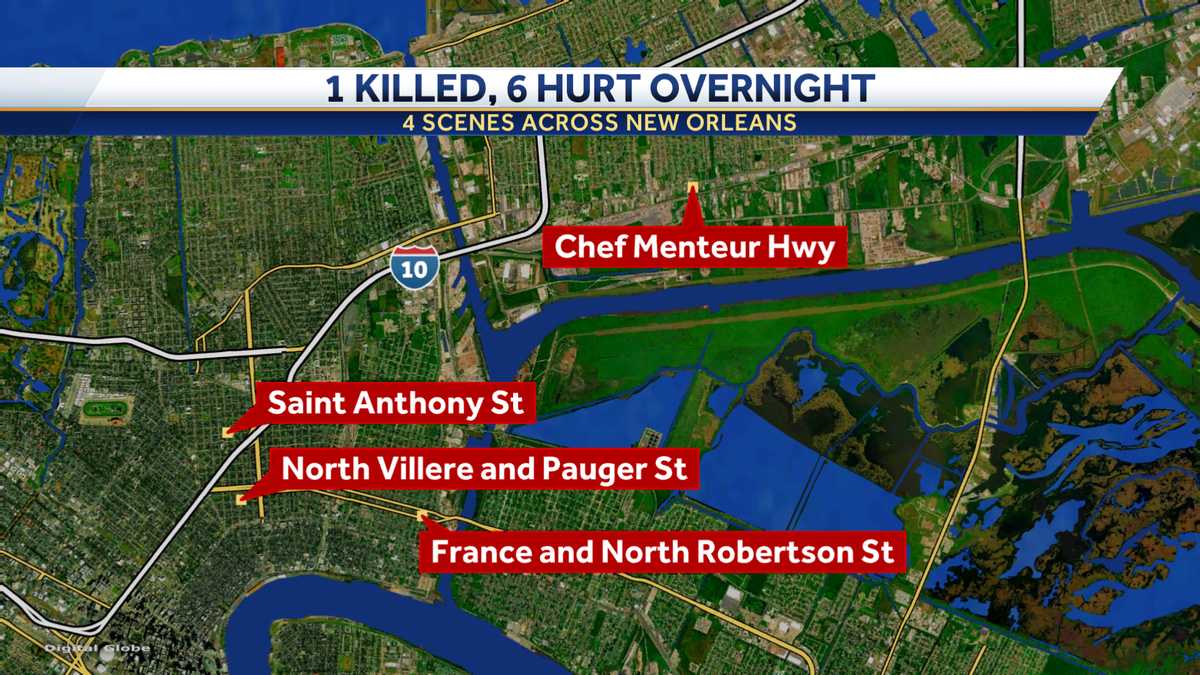 New Orleans Multiple Overnight Shootings