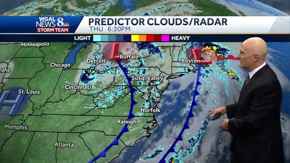 Central Pennsylvania weather Scattered thunderstorms possible