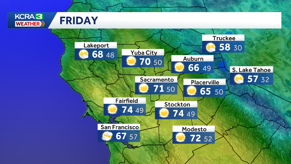 NorCal forecast: Dry & pleasant for a while