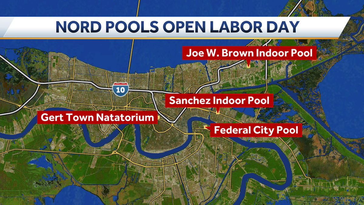 NORD announces four pools will open on Labor Day