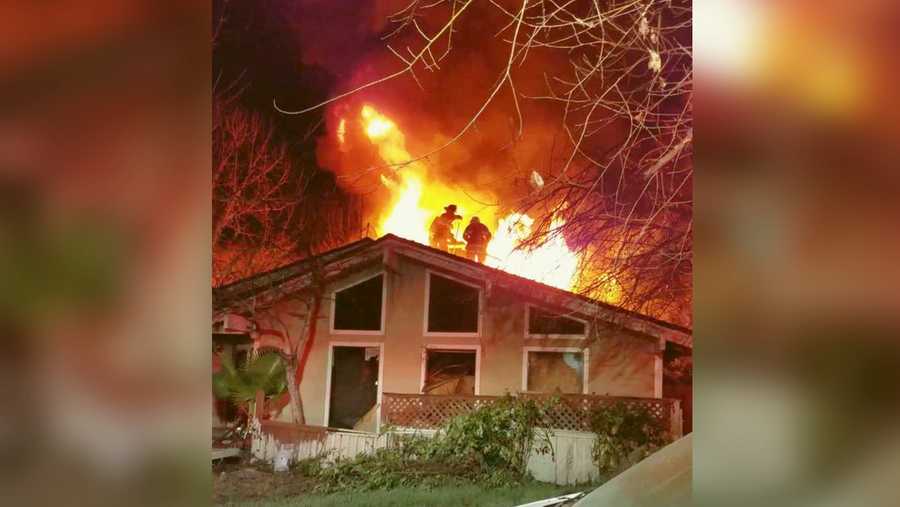 Firefighters battle blaze at a North Highlands vacant home one Dec. 25, 2016, the Sacramento Metro Fire Department said.