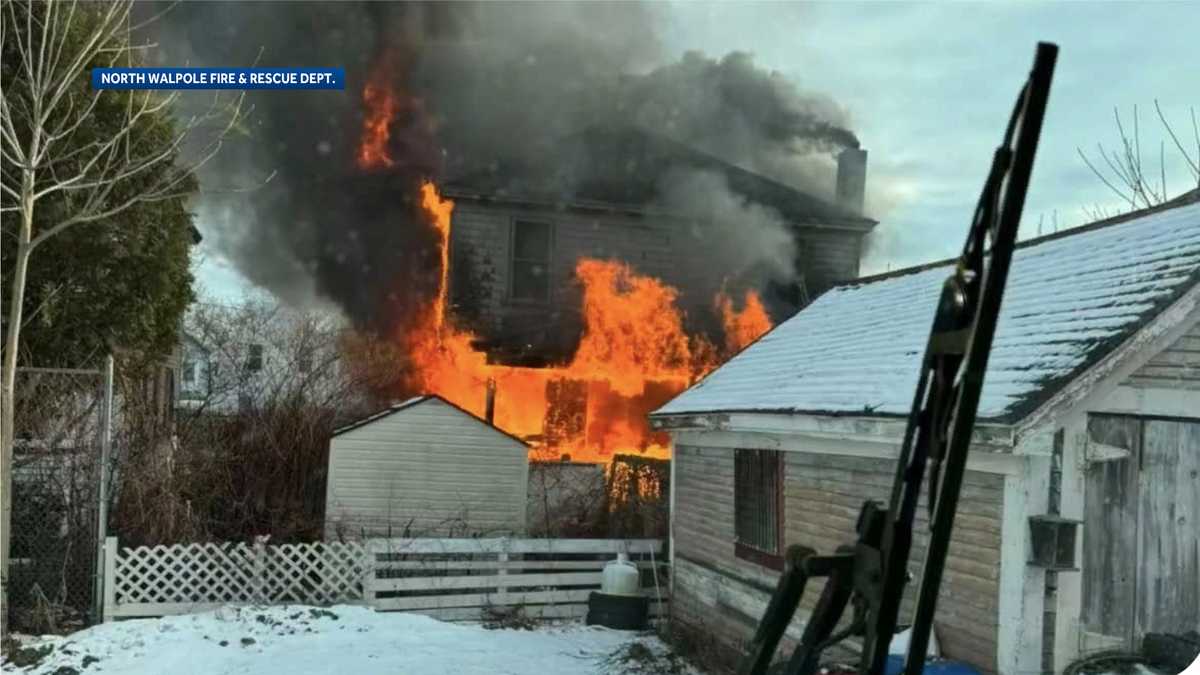 Officials: Person suffers minor burns after house fire in Walpole
