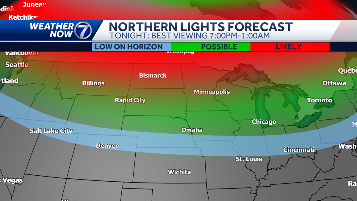 Northern lights possible Nebraska, Iowa Thursday night