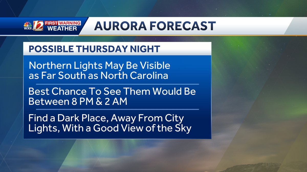 Chance To See the Northern Lights in North Carolina Tonight What To Know