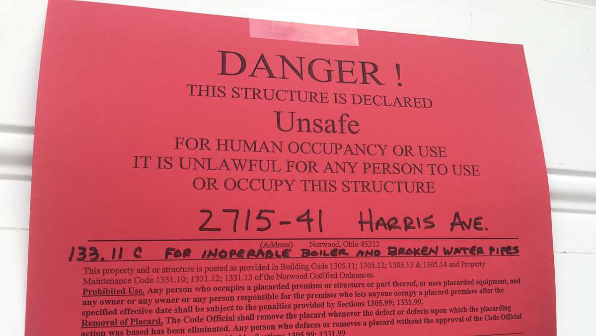 No heat, hot water forces residents from Norwood apartments