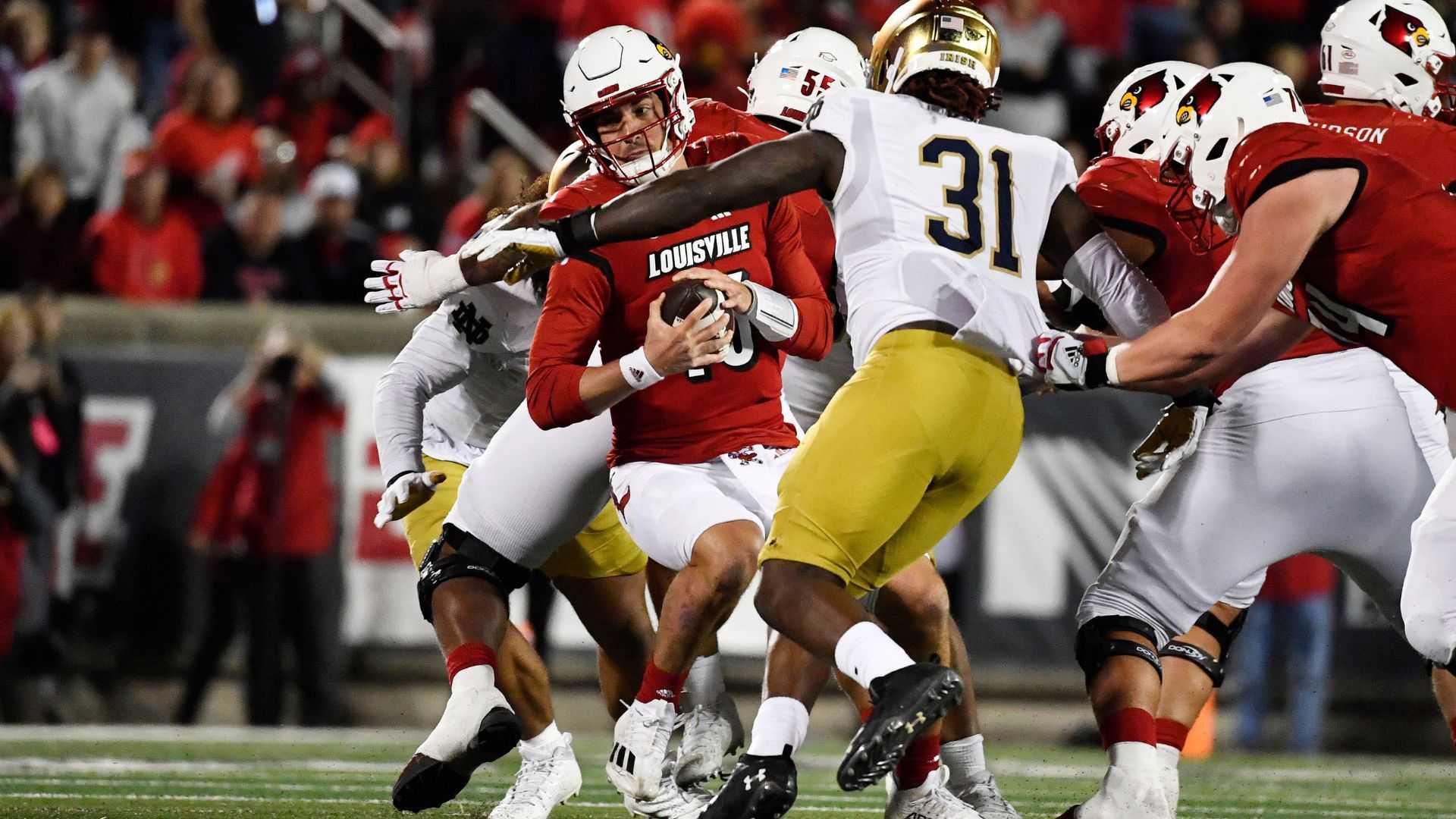 No. 24 Louisville beat No. 10 Notre Dame 3320 with Jawhar Jordan