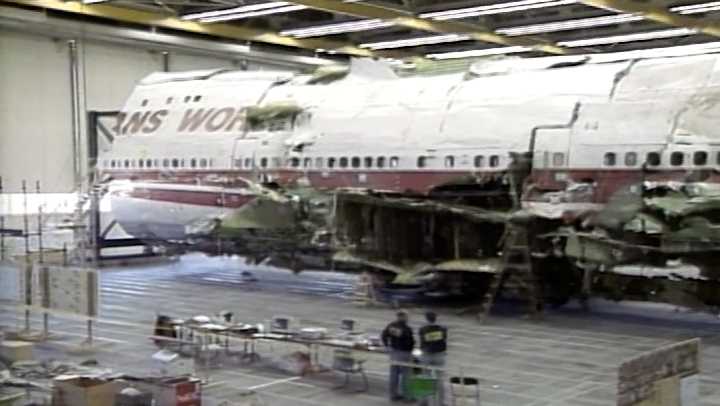 TWA Flight 800 crash: A look at the plane's wreckage