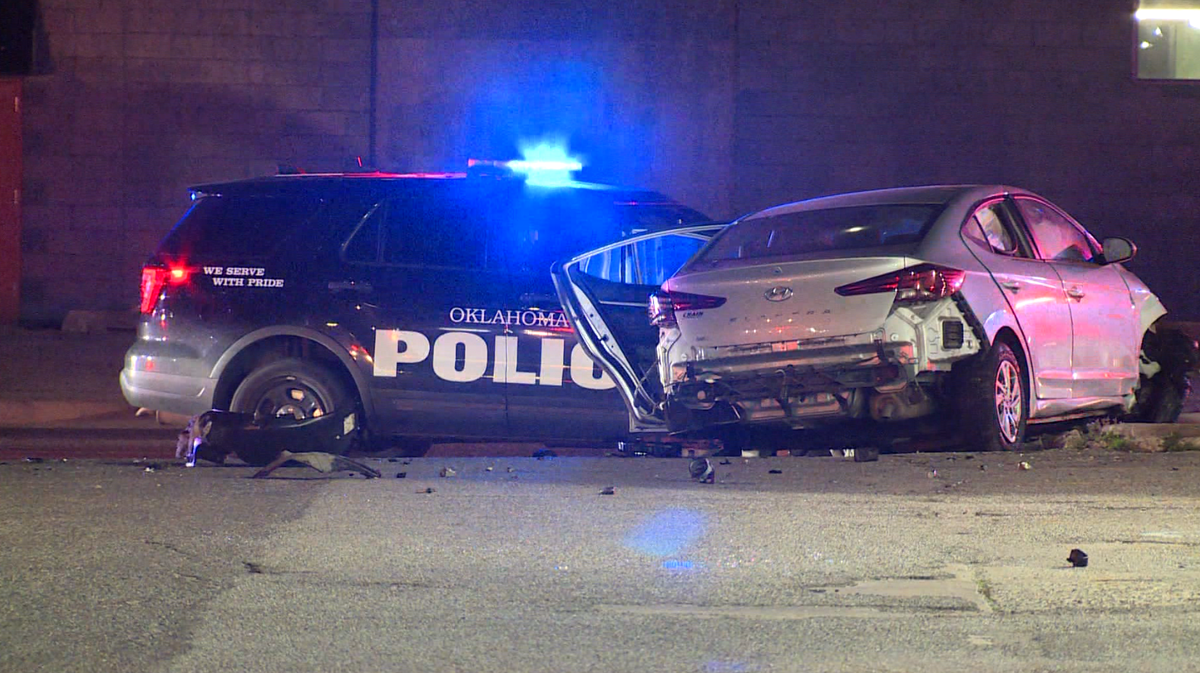 Three arrested after police chase involving stolen car - KOCO