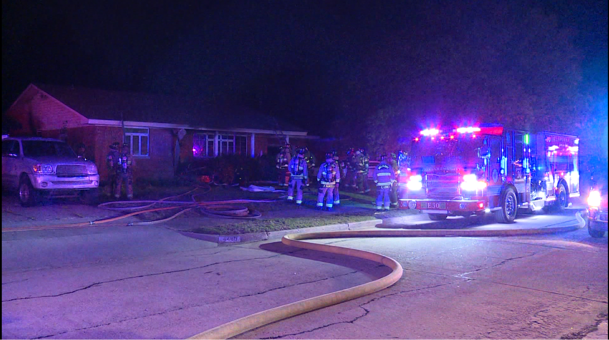 Home catches fire in Northwest Oklahoma City