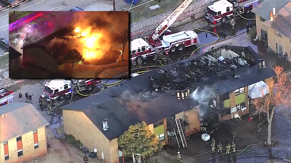 Northwest Oklahoma City apartment destroyed by massive flames - KOCO