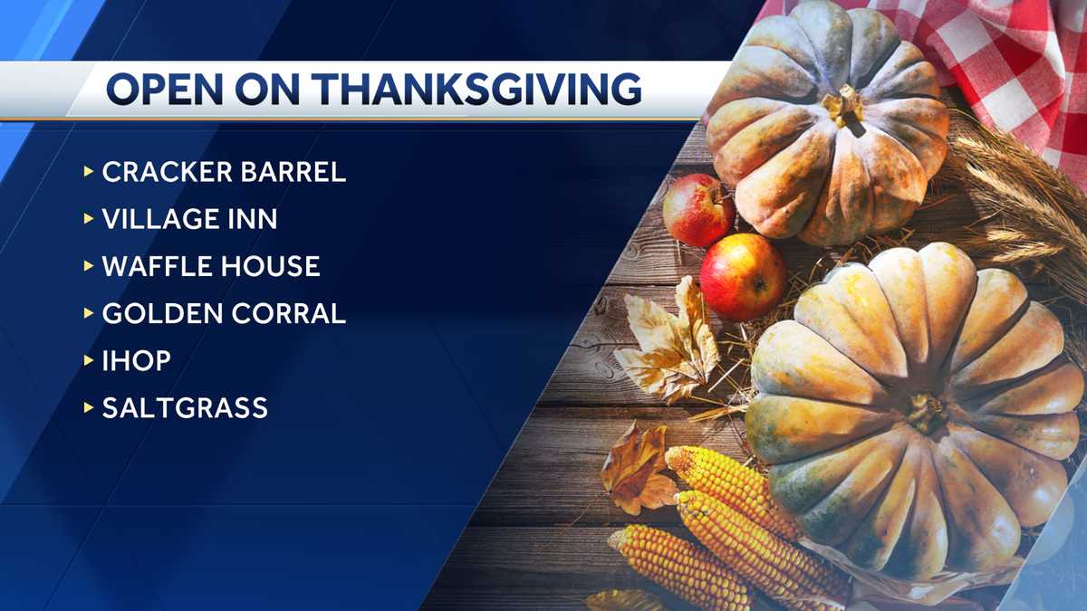 2021 Thanksgiving: Restaurants Open!