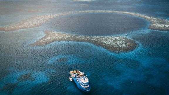 A team of scientists and explorers have mapped the 410-foot-deep Great Blue Hole in Belize for the first time.
