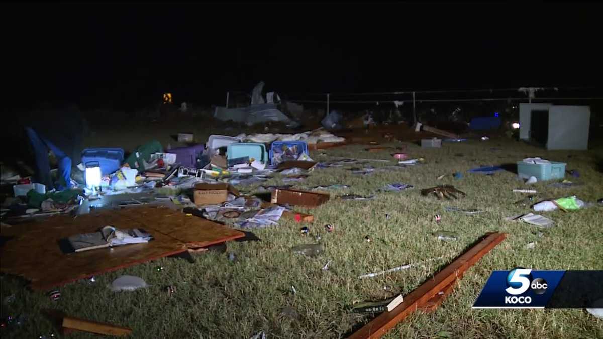 National Weather Service says two EF1 tornadoes hit near Konawa on Sunday