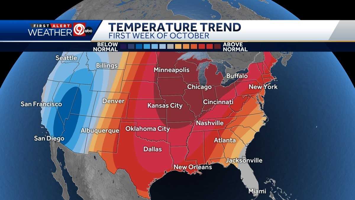 Kansas Surface Temperature on Monday 13 Nov at 12pm CST
