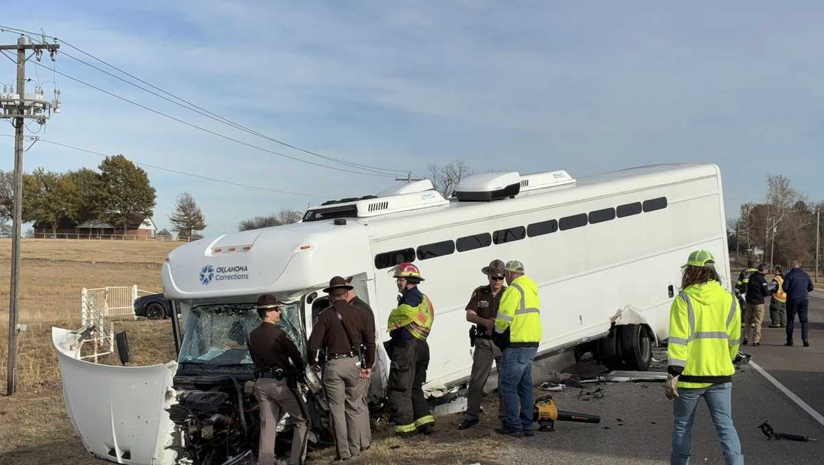 Several injured after head-on crash involving Oklahoma Department of Corrections bus