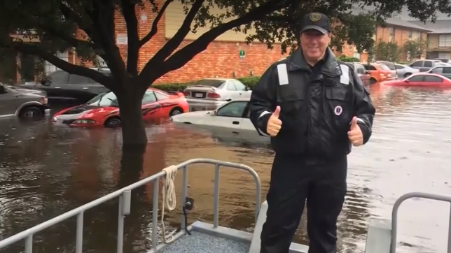 Officer who helped during Harvey despite cancer battle receives World ...