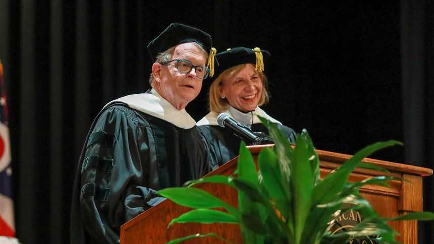 ohio dominican university awards governor, first lady honorary degrees