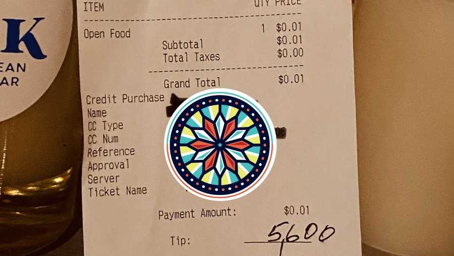 Employees at a restaurant in Ohio received a Christmas gift they didn't see coming when a customer left a $5,600 tip for the entire staff to split.