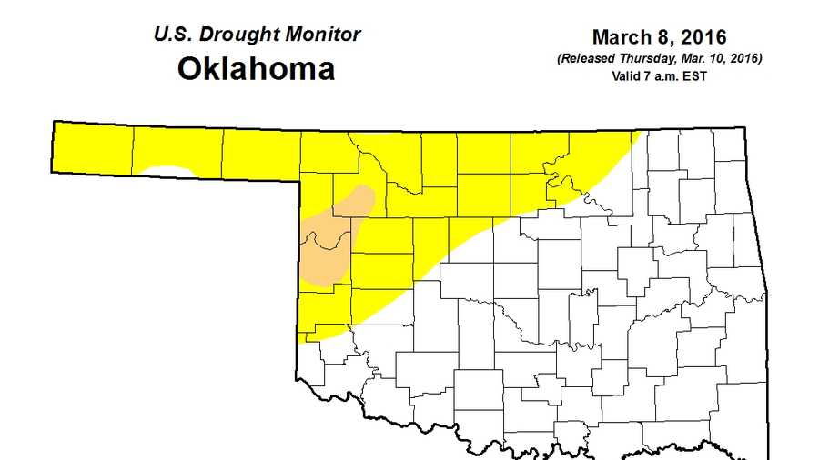 Monthbymonth Drought changes across Oklahoma