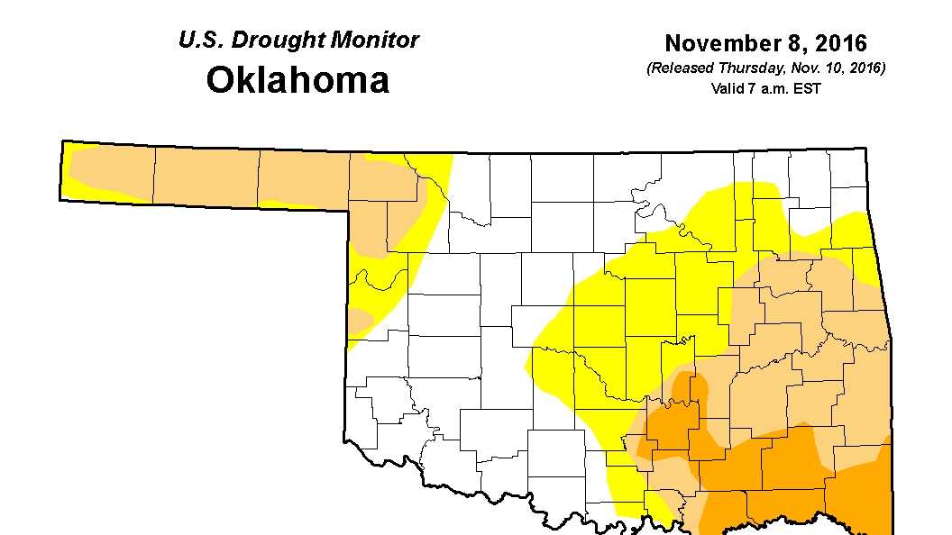 Monthbymonth Drought changes across Oklahoma