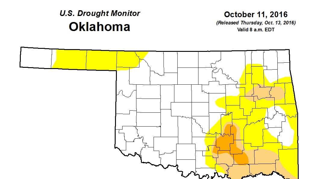 Monthbymonth Drought changes across Oklahoma