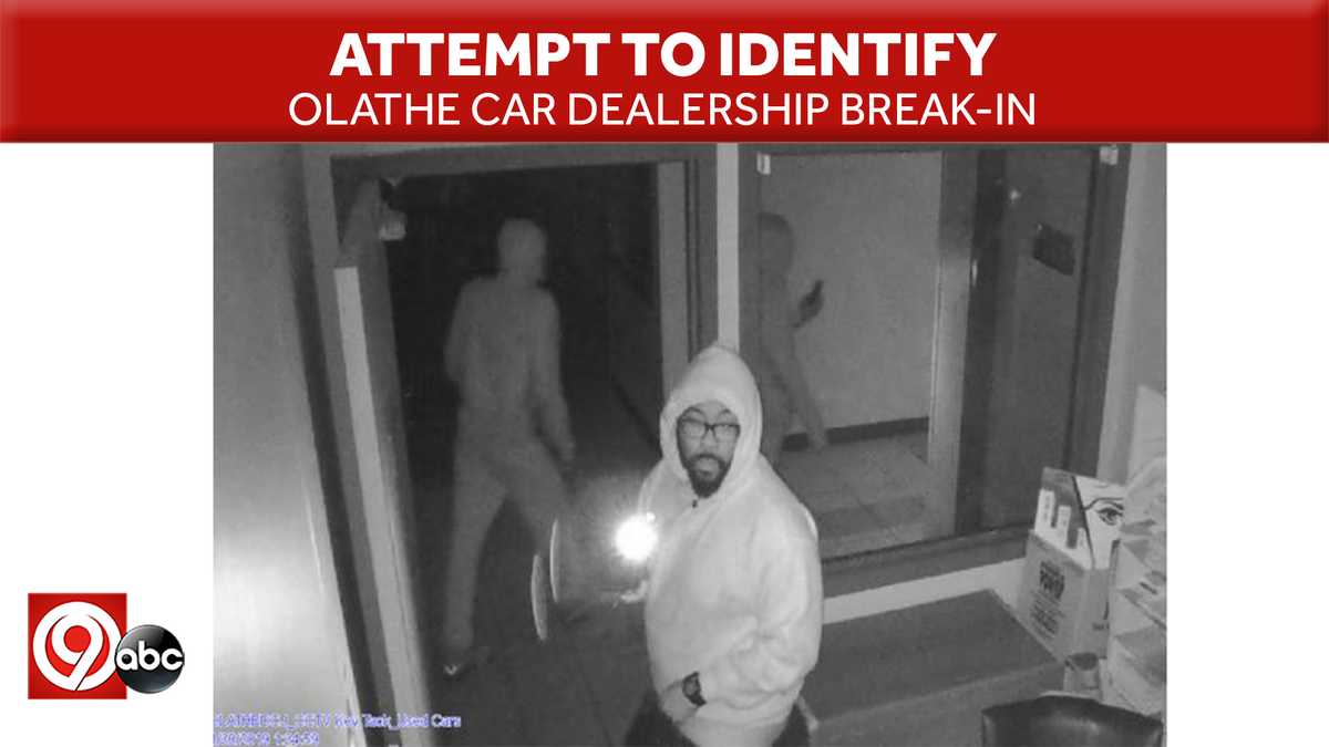 Olathe police ask for help identifying man in car dealership burglary