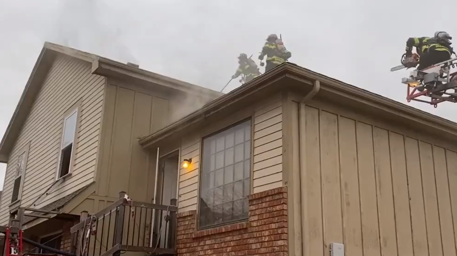 Three displaced following house fire in Olathe