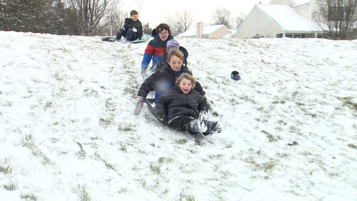 Snowy conditions and clear roads brought Oldham County residents outside