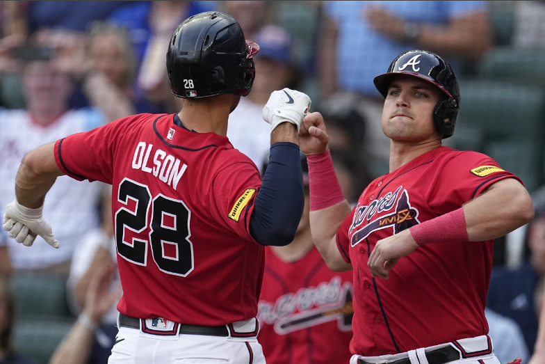 All-Stars Murphy, Olson homer as Braves bounce back from rare recent loss  to smash Guardians 8-1