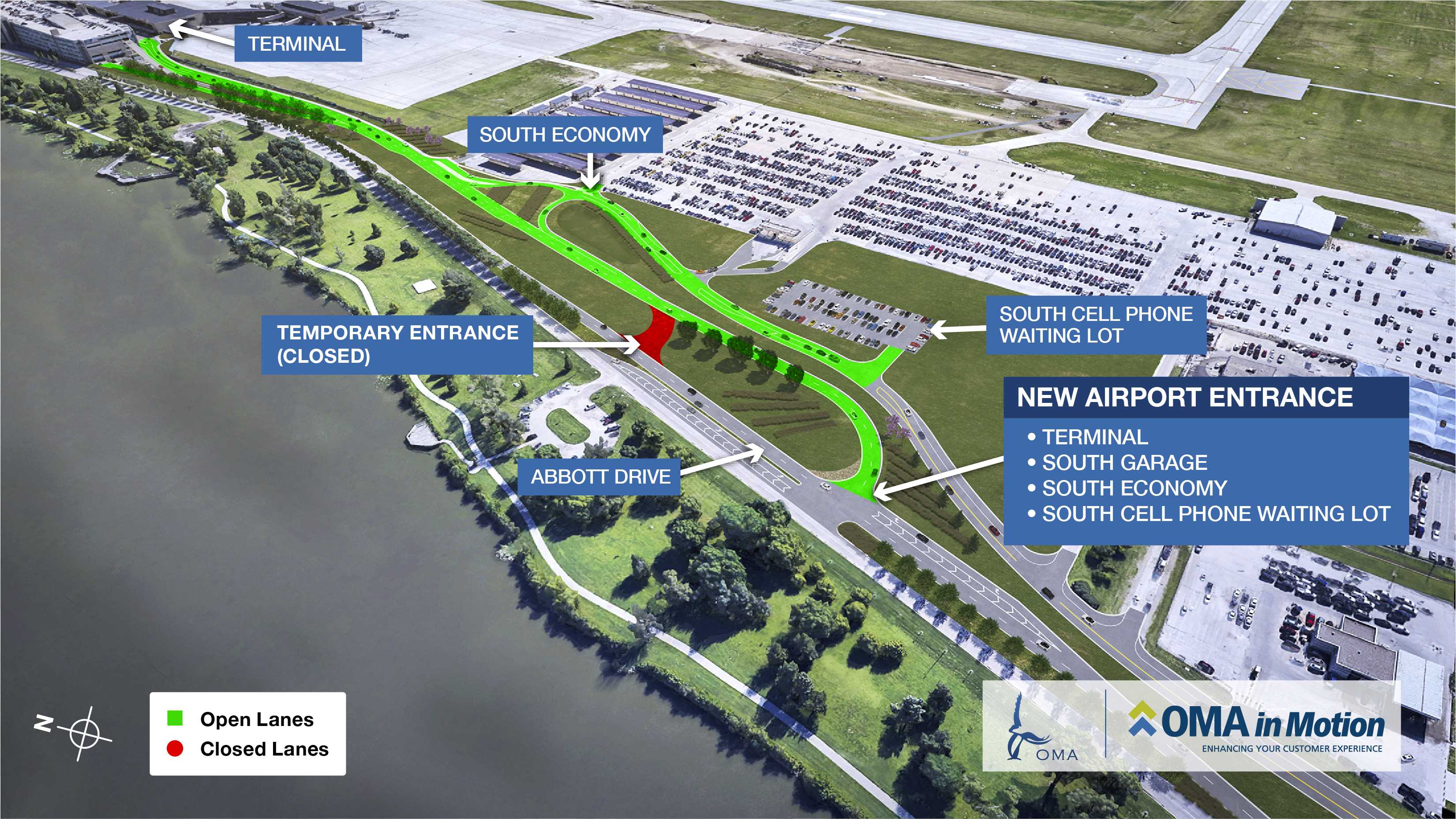 Omaha S Eppley Airfield Opening New Entrance   Oma In Motion New Terminal Entry Map 6 22 22 1655740273 