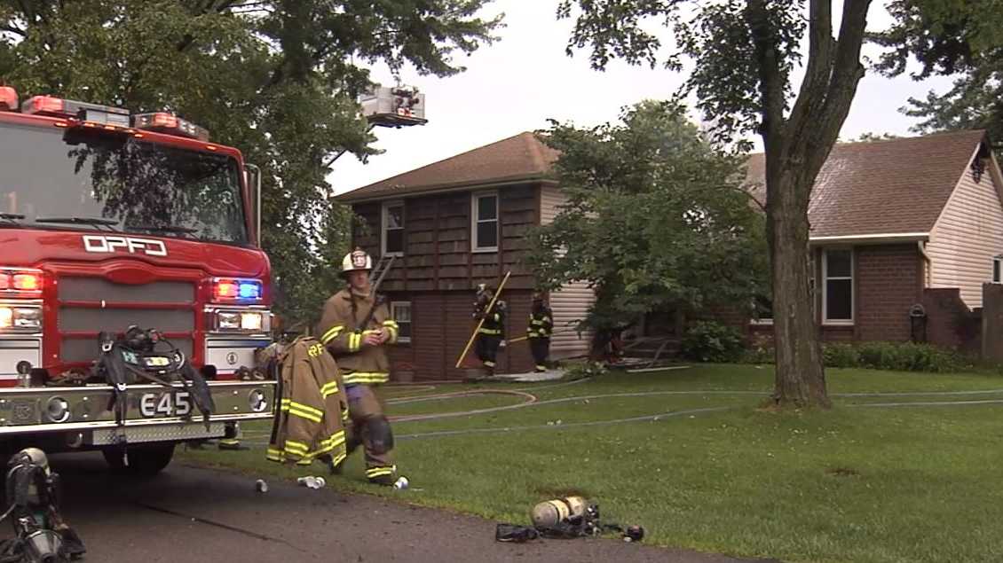 House fire possibly caused by lightning strike