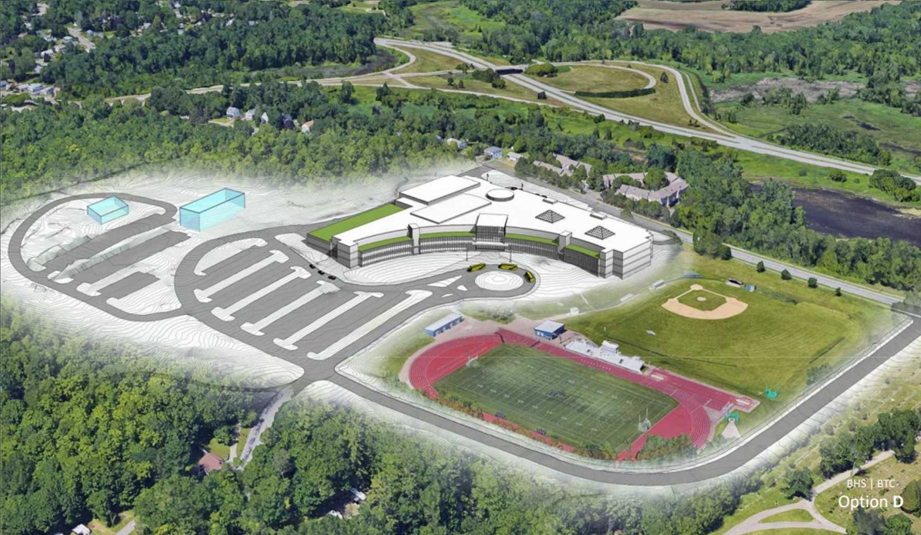 Design Options Unveiled For New Burlington High School