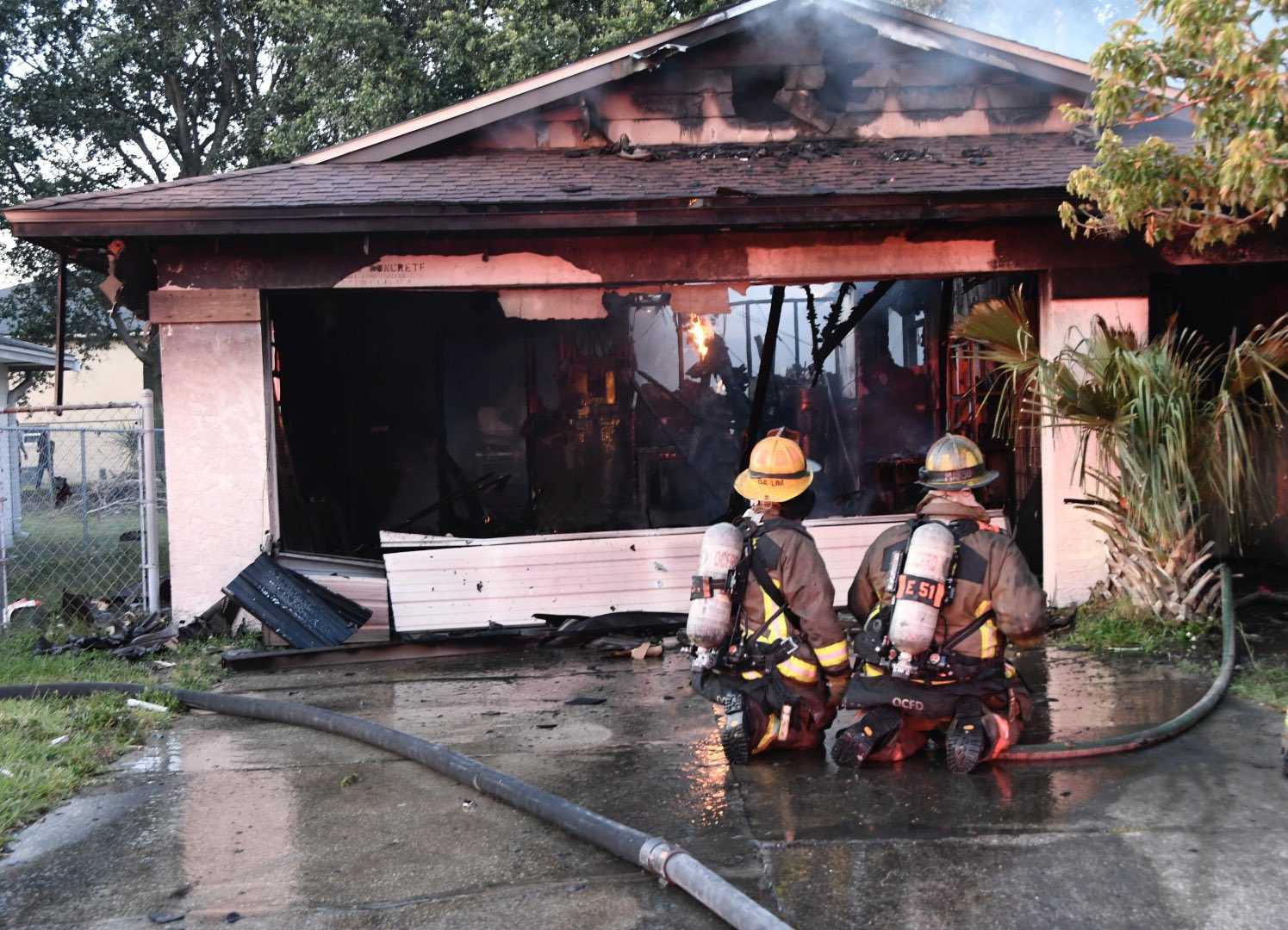 Orange County Fire Rescue Responds To House Fire