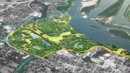 work begins on 600-acre park project along riverfront in southern indiana