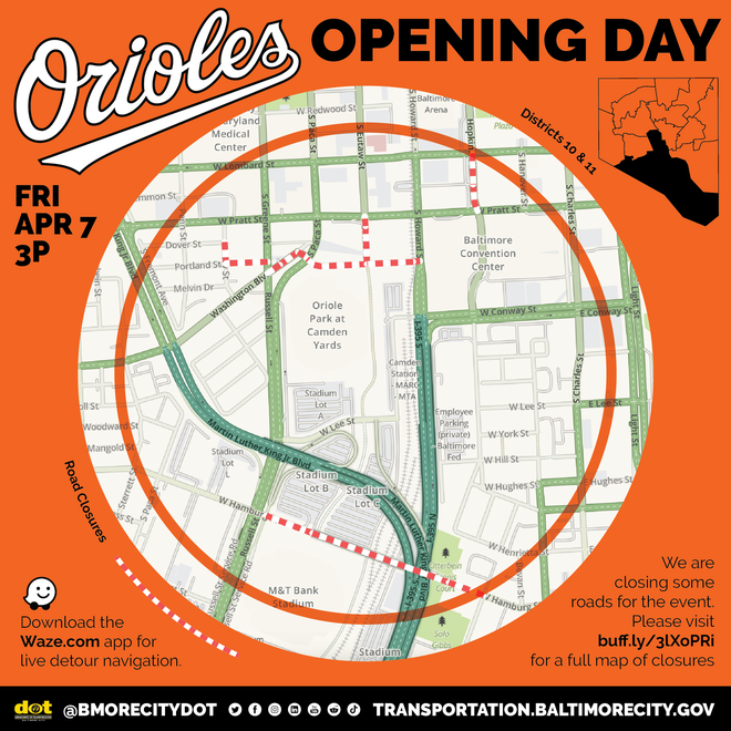 Opening Day At Camden Yards: Road Closures, Freebies, Start Time