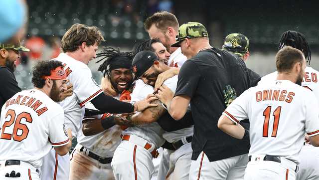 BALTIMORE, MD - MAY 22: Baltimore Orioles second baseman Rougned