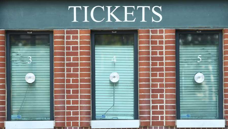 BALTIMORE, MD - SEPTEMBER 06: Closed ticket window before a baseball game between the Baltimore Orioles and the New York Yankees at Oriole Park at Camden Yards on September 6, 2020 in Baltimore, Maryland. (Photo by Mitchell Layton/Getty Images)